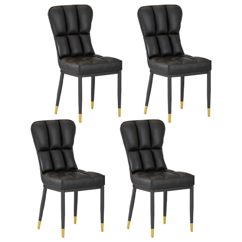 Chaise d'appoint de salle à manger moderne en métal, avec coussin de couleur, chaises Parsons pour la maison