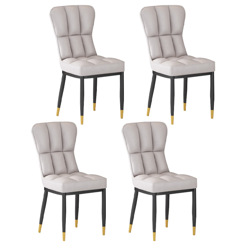 Chaise d'appoint de salle à manger moderne en métal, avec coussin de couleur, chaises Parsons pour la maison