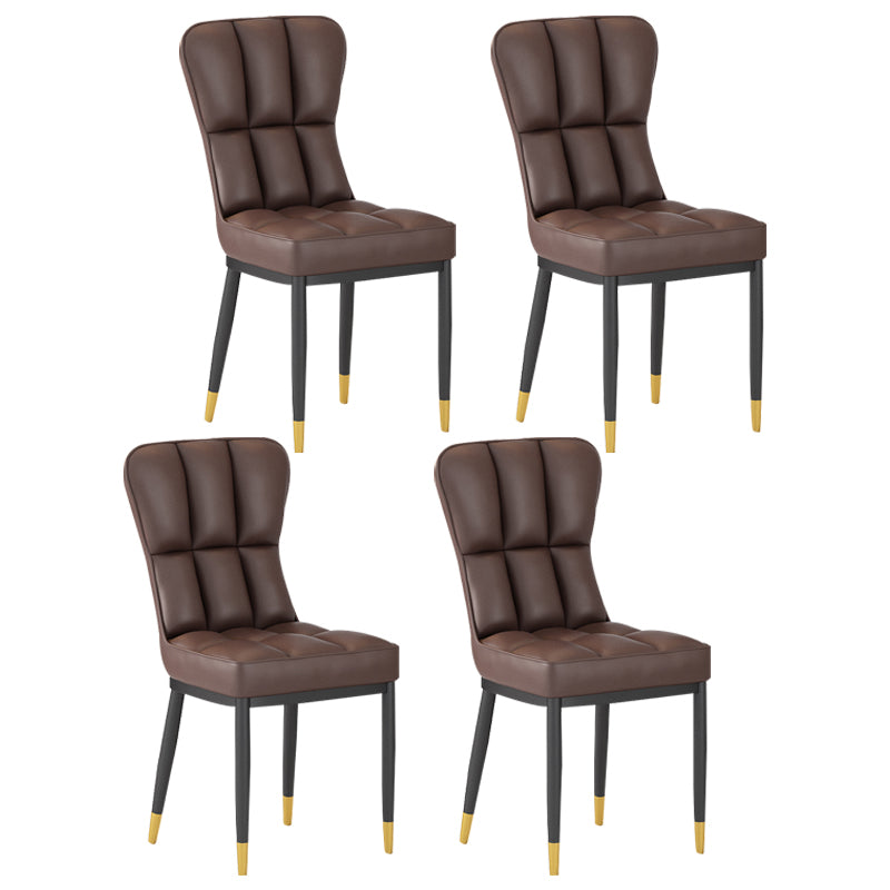 Chaise d'appoint de salle à manger moderne en métal, avec coussin de couleur, chaises Parsons pour la maison
