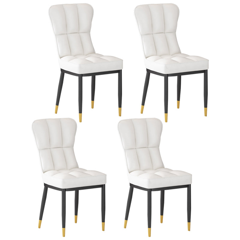 Chaise d'appoint de salle à manger moderne en métal, avec coussin de couleur, chaises Parsons pour la maison