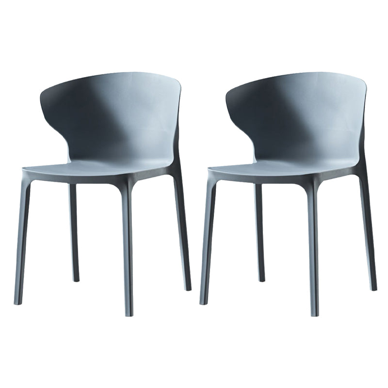 Modern Plastic Indoor Chair 35"H Wingback Side Dining Chair for Restaurant