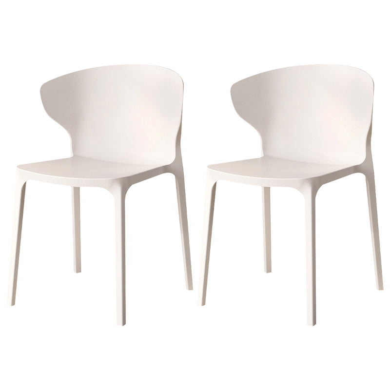 Modern Plastic Indoor Chair 35"H Wingback Side Dining Chair for Restaurant