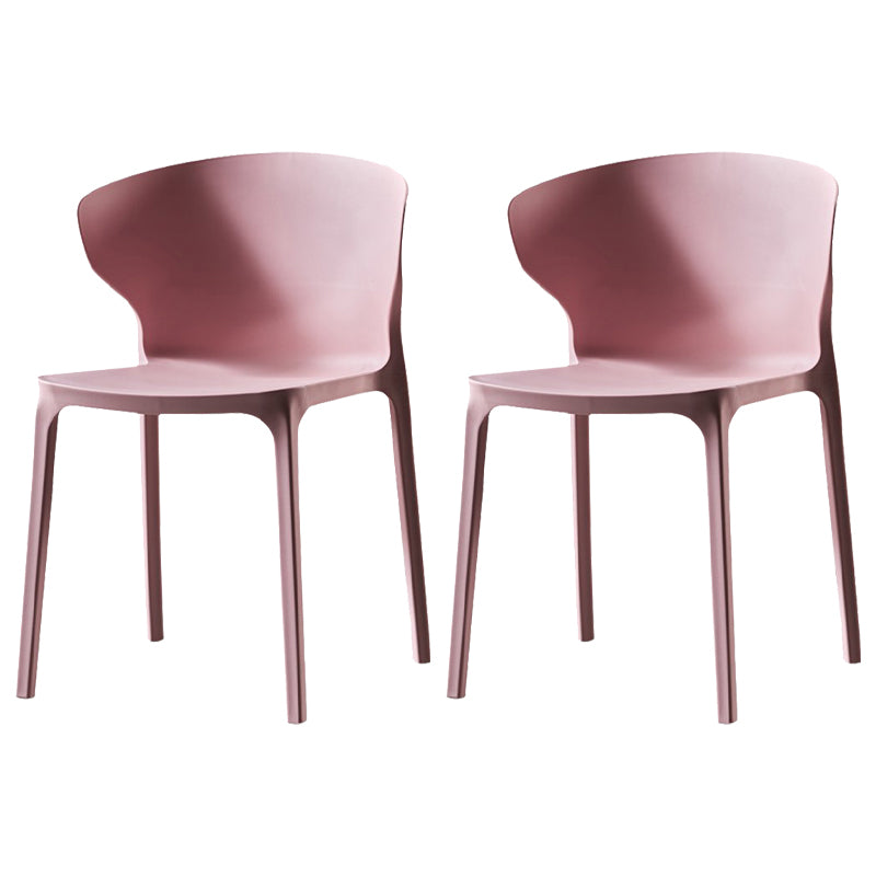 Modern Plastic Indoor Chair 35"H Wingback Side Dining Chair for Restaurant