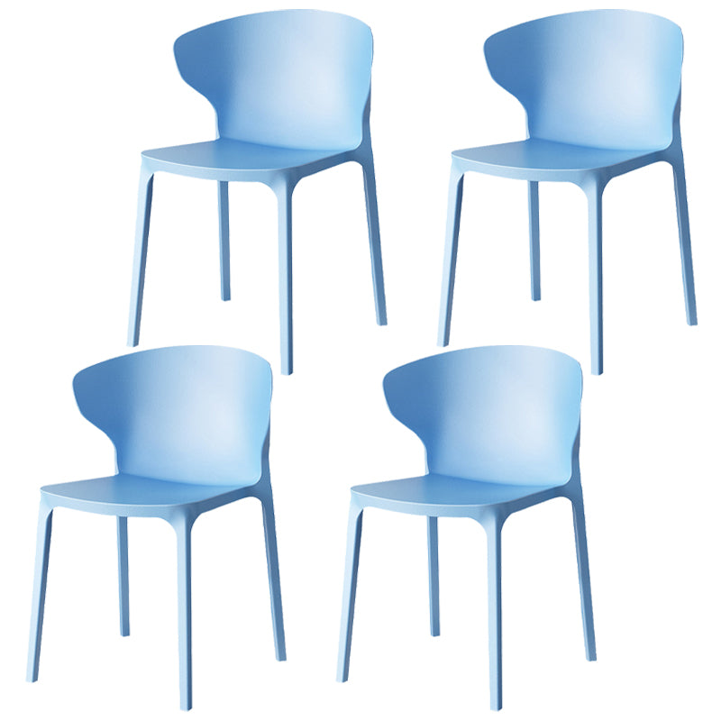 Modern Plastic Indoor Chair 35"H Wingback Side Dining Chair for Restaurant