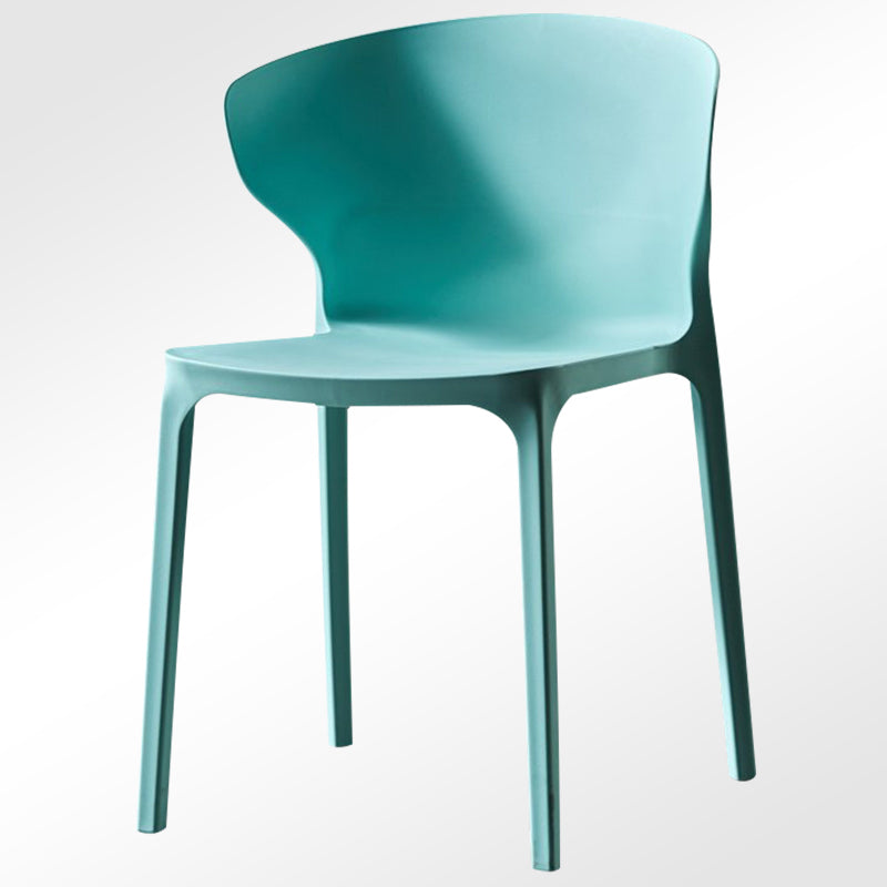Modern Plastic Indoor Chair 35"H Wingback Side Dining Chair for Restaurant