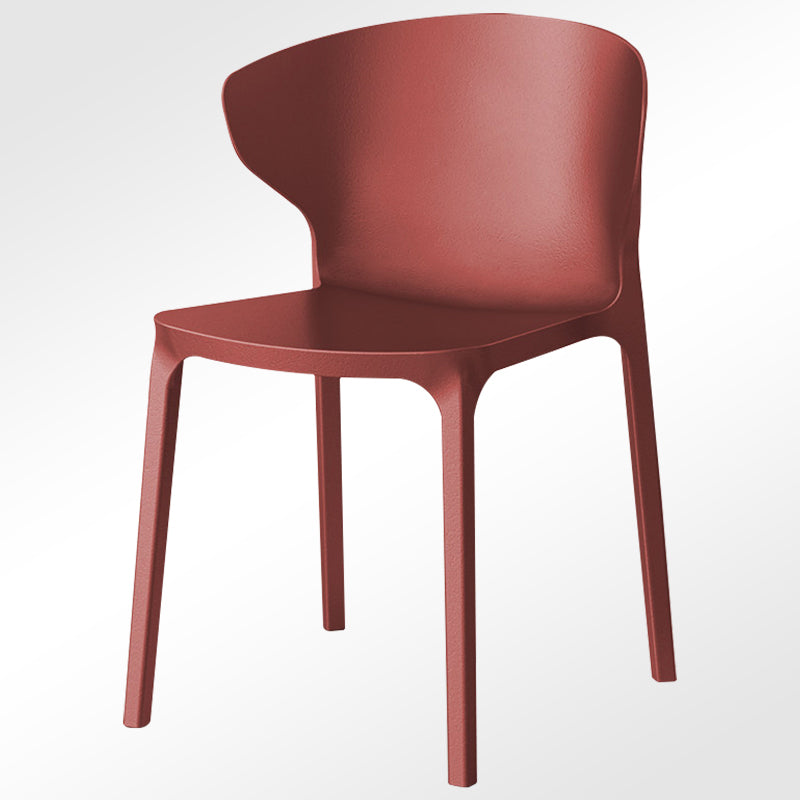 Modern Plastic Indoor Chair 35"H Wingback Side Dining Chair for Restaurant