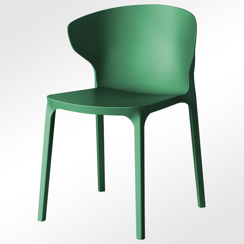 Modern Plastic Indoor Chair 35"H Wingback Side Dining Chair for Restaurant