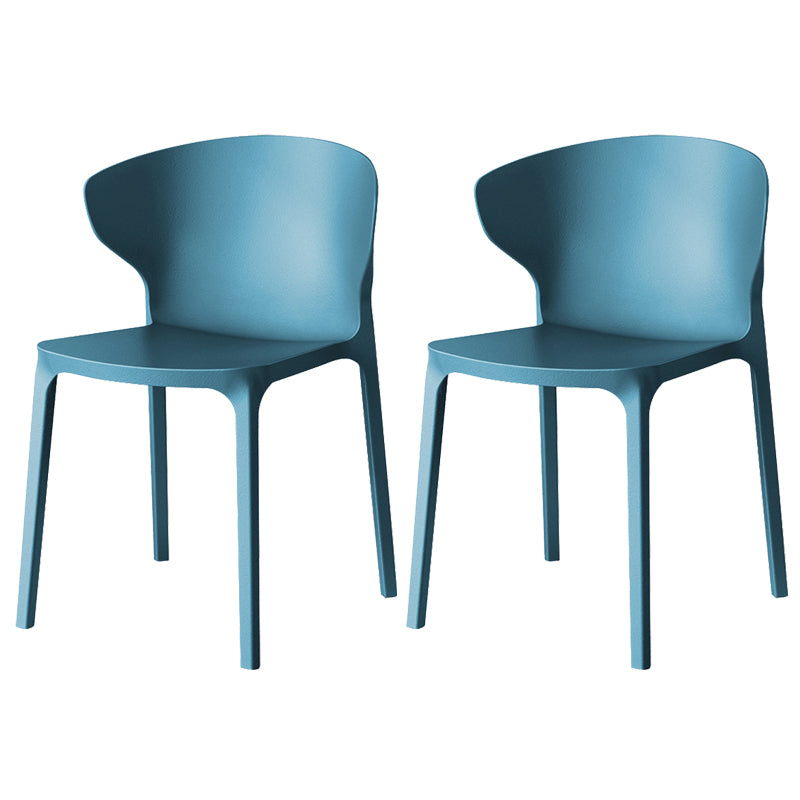 Modern Plastic Indoor Chair 35"H Wingback Side Dining Chair for Restaurant