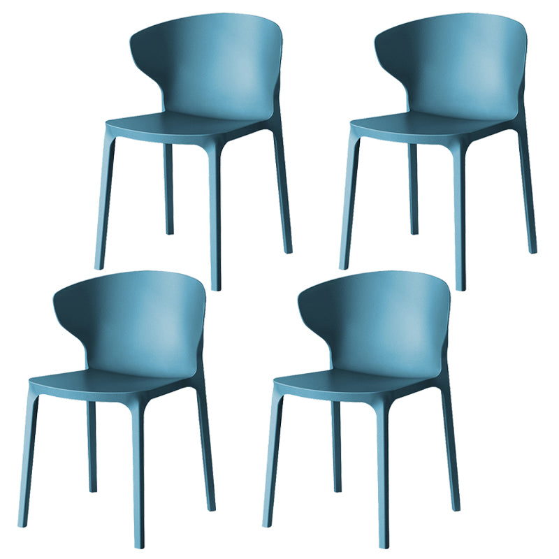 Modern Plastic Indoor Chair 35"H Wingback Side Dining Chair for Restaurant