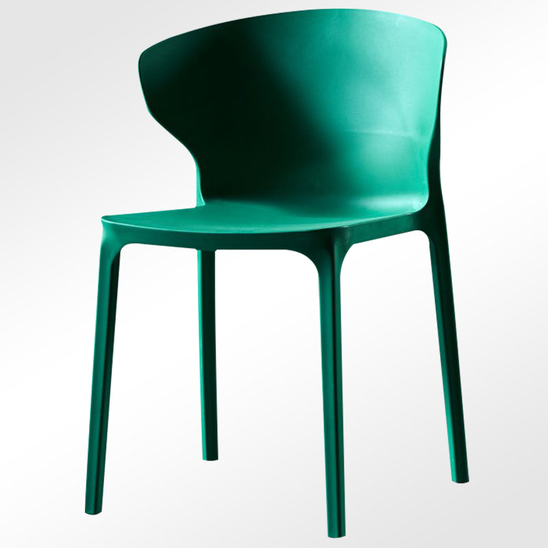 Modern Plastic Indoor Chair 35"H Wingback Side Dining Chair for Restaurant