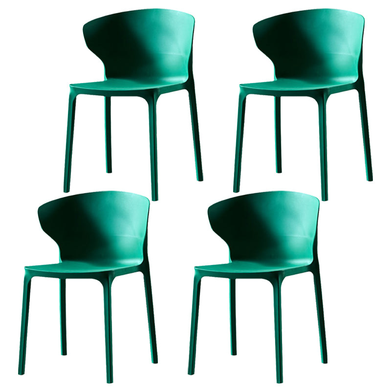 Modern Plastic Indoor Chair 35"H Wingback Side Dining Chair for Restaurant