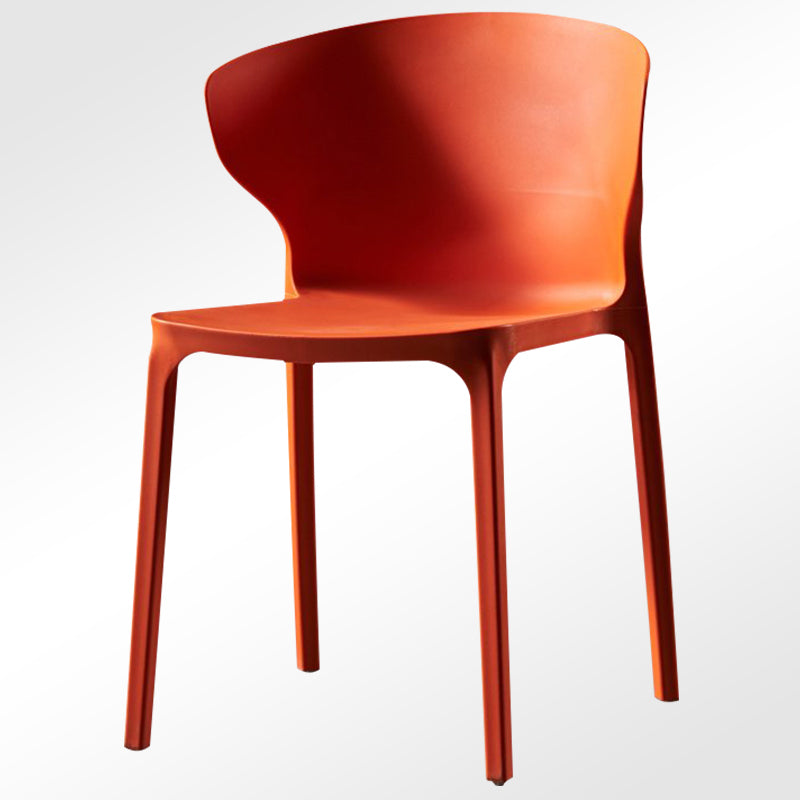 Modern Plastic Indoor Chair 35"H Wingback Side Dining Chair for Restaurant