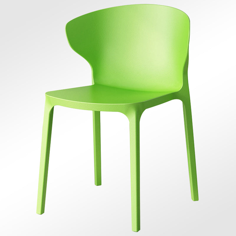 Modern Plastic Indoor Chair 35"H Wingback Side Dining Chair for Restaurant