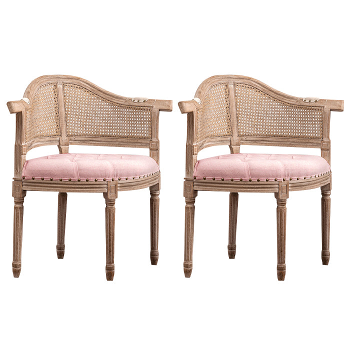 Chaise de salle à manger de style campagnard en bois massif, finition mate, fauteuil de salle à manger à dossier ouvert