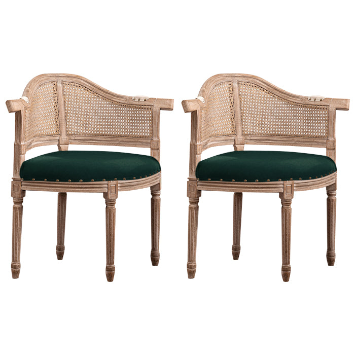 Chaise de salle à manger de style campagnard en bois massif, finition mate, fauteuil de salle à manger à dossier ouvert