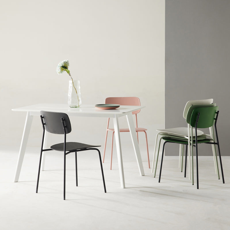 Chaise d'appoint empilable, chaise industrielle à dossier ouvert, sans accoudoirs, pour salle à manger