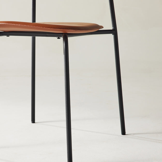 Chaise d'appoint empilable, chaise industrielle à dossier ouvert, sans accoudoirs, pour salle à manger