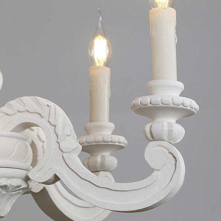 Massivholzkandelabra Kronleuchter Vintage Country Style Parlour Anhänger Licht