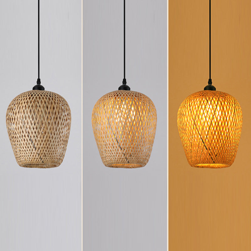 Chinesische Anhänger Beleuchtungskörper Rattan Hanges Licht mit hängenden Kabel für das Restaurant