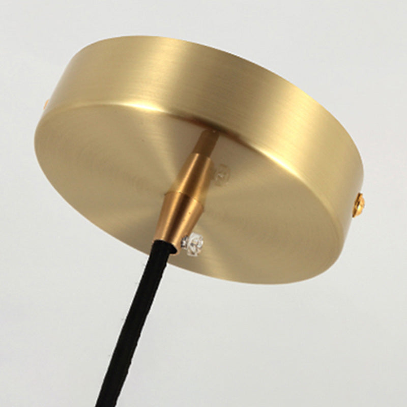 Drum Hanging Light Fixture Modern 1-Light Suspension Lamp with Stone Shade for Restaurant