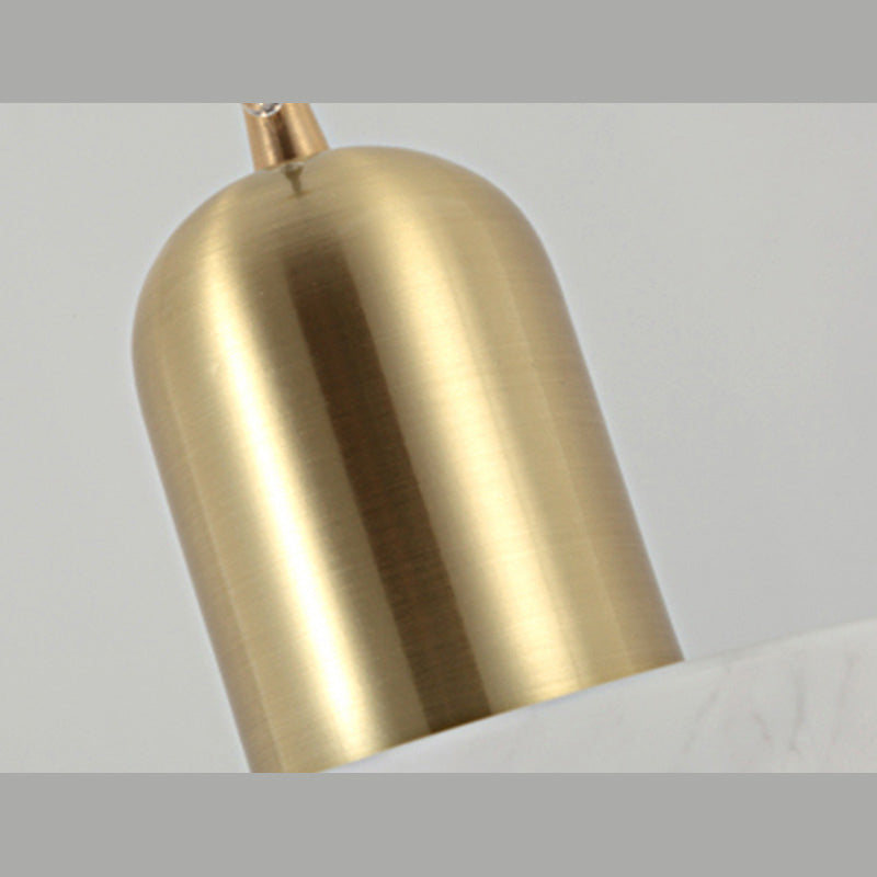 Drum Hanging Light Fixture Modern 1-Light Suspension Lamp with Stone Shade for Restaurant