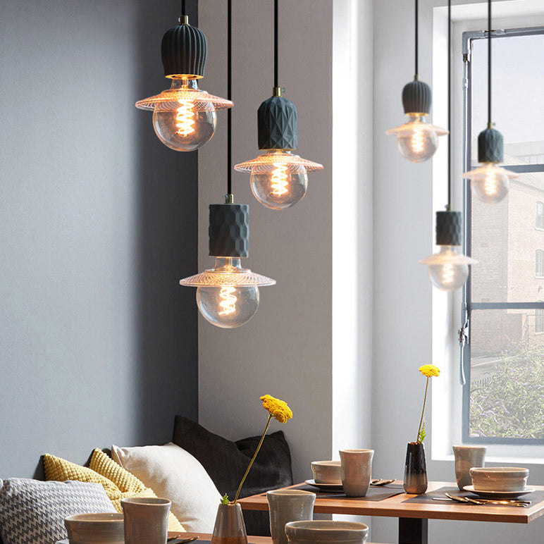 Indoor Bar Pendant Light Nordic Simple Style Cement Simple Light Hanging Light Fixture