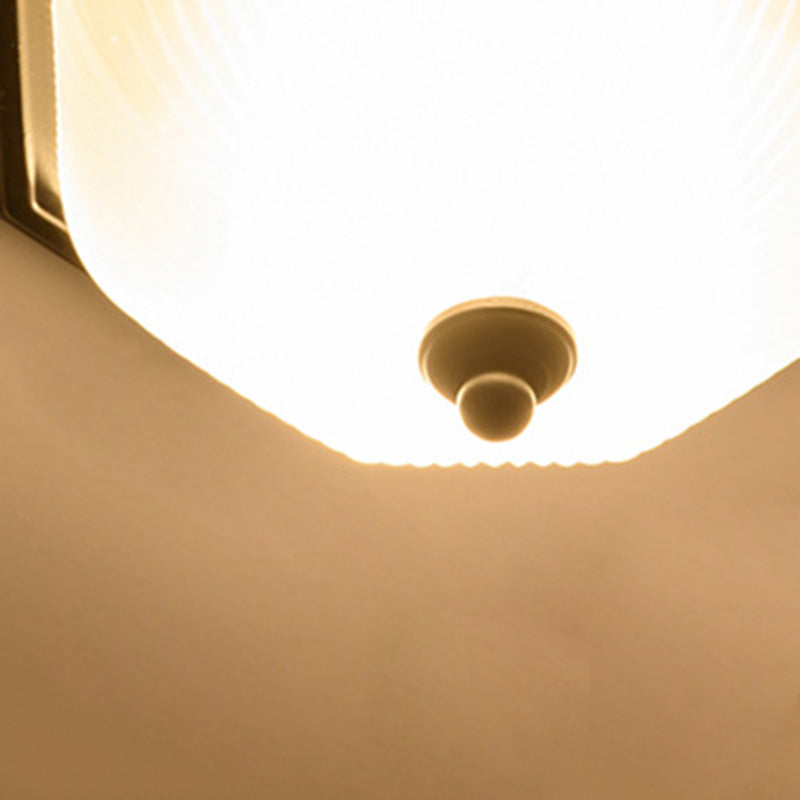 12" Wide Hexagon Flush Mount Classic Glass Flush Ceiling Light in Black