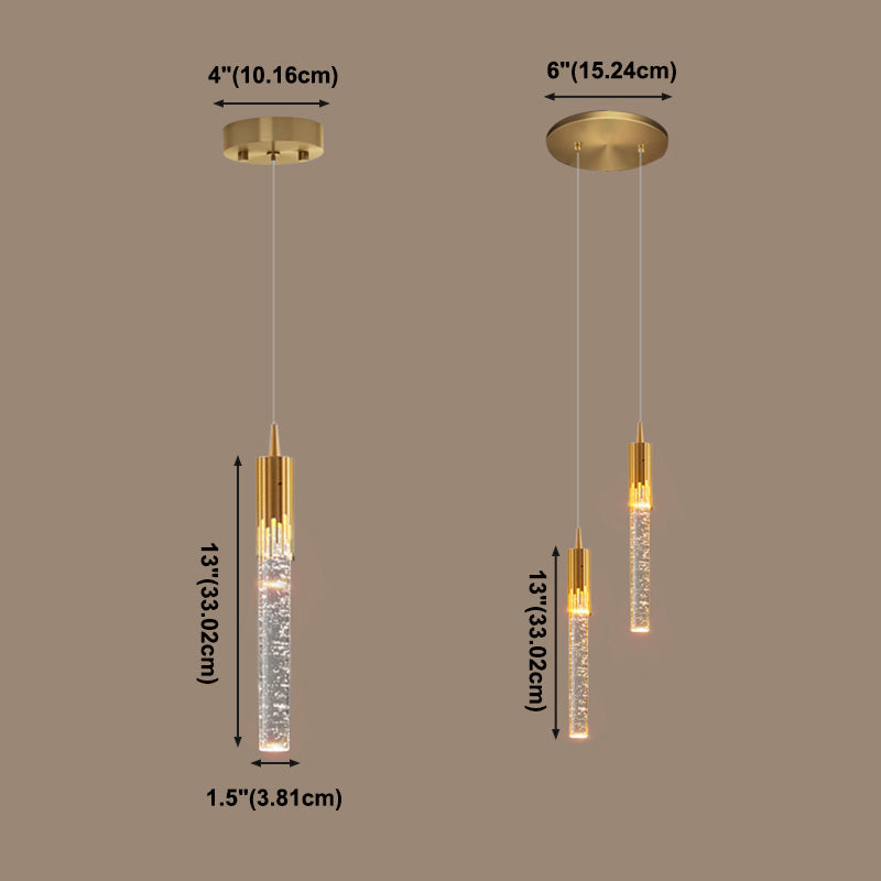 LED Crystal Chandelier Pendant Light Simple Modern Style Living Room Hanging Light Fixture