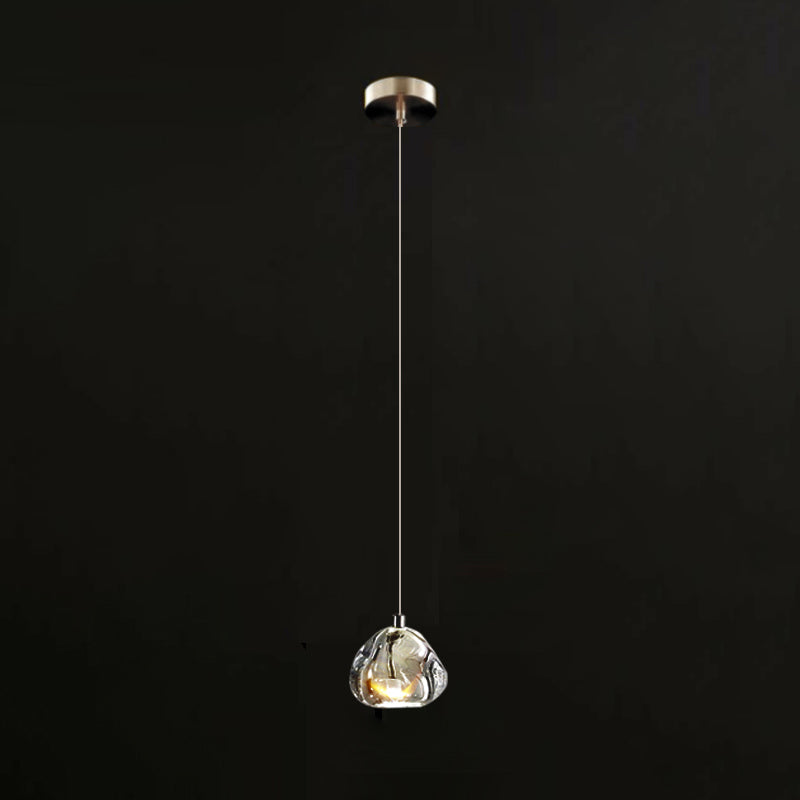 Lampada appesa al cristallo a LED semplice soggiorno in stile lusso lampadario a sospensione a sospensione