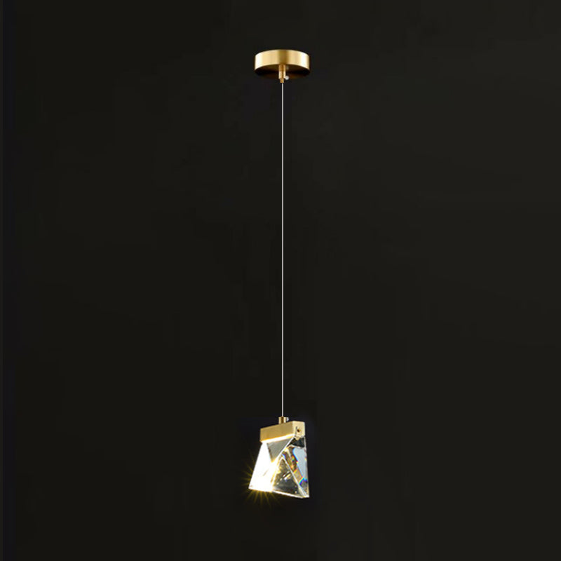 Lampada appesa al cristallo a LED semplice soggiorno in stile lusso lampadario a sospensione a sospensione