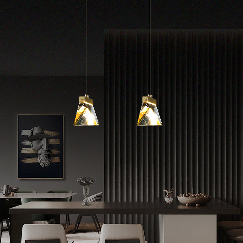 Lampada appesa al cristallo a LED semplice soggiorno in stile lusso lampadario a sospensione a sospensione