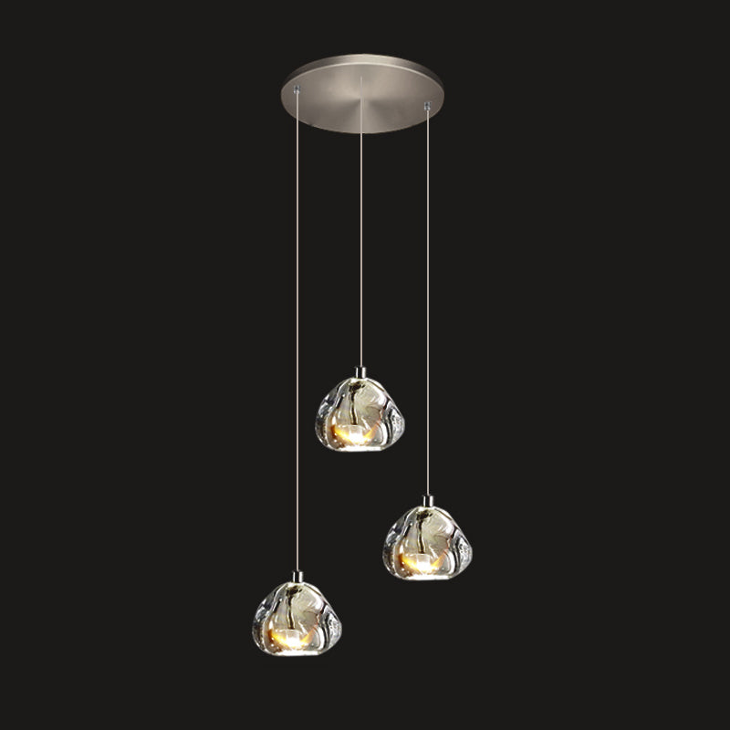 Lampada appesa al cristallo a LED semplice soggiorno in stile lusso lampadario a sospensione a sospensione