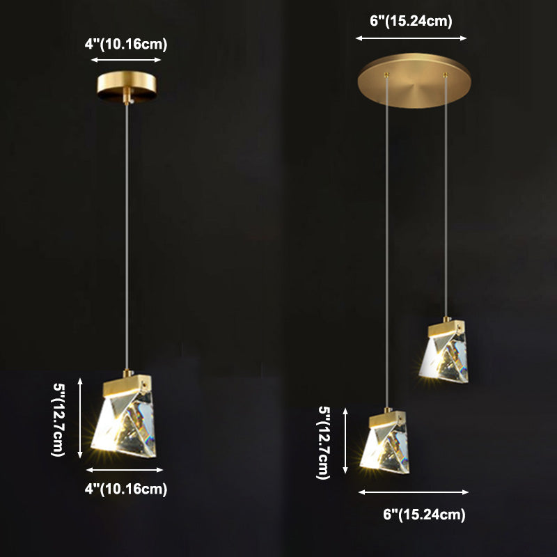 Lampada appesa al cristallo a LED semplice soggiorno in stile lusso lampadario a sospensione a sospensione