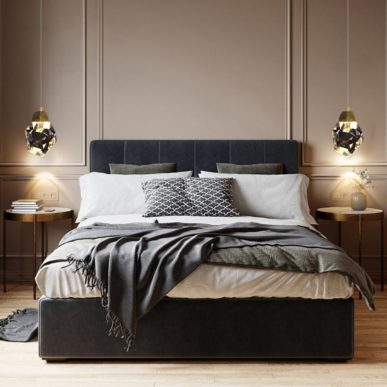 Lampada appesa al cristallo a LED semplice soggiorno in stile lusso lampadario a sospensione a sospensione