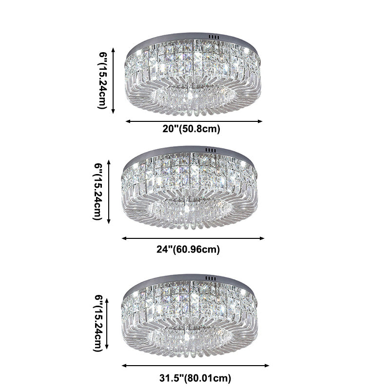 Zeitgenössische Deckenleuchte aus Kristallglas für Esszimmer und Wohnzimmer