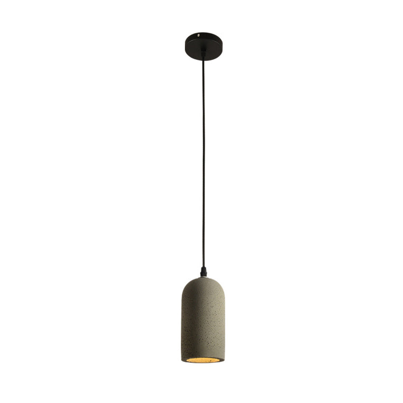 Nordic Style Gray Pendant Light with Shade 1 Light Cement Ceiling Lamp for Cloth Shop