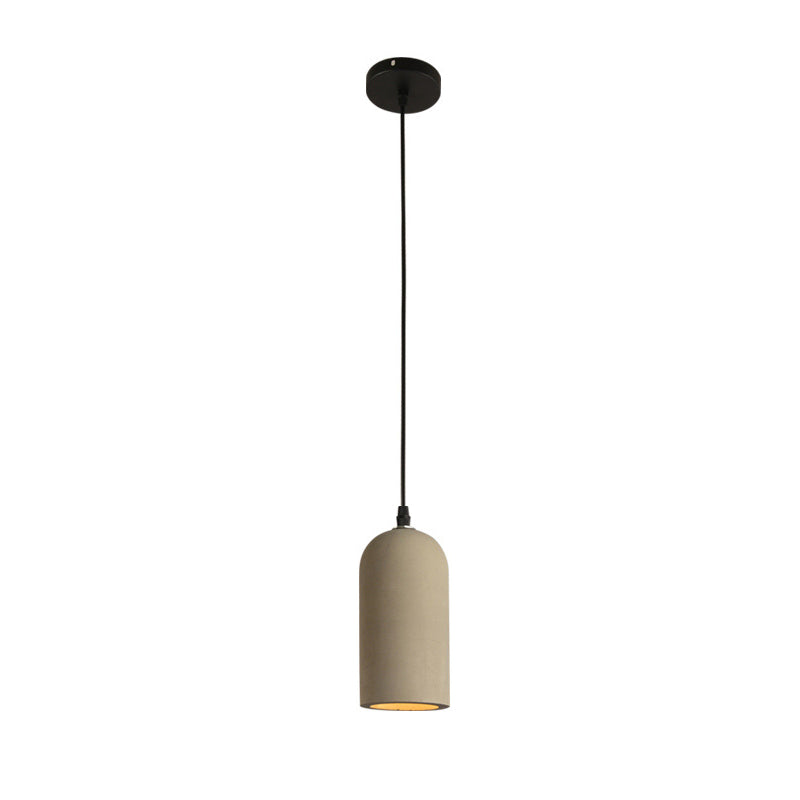 Nordic Style Gray Pendant Light with Shade 1 Light Cement Ceiling Lamp for Cloth Shop