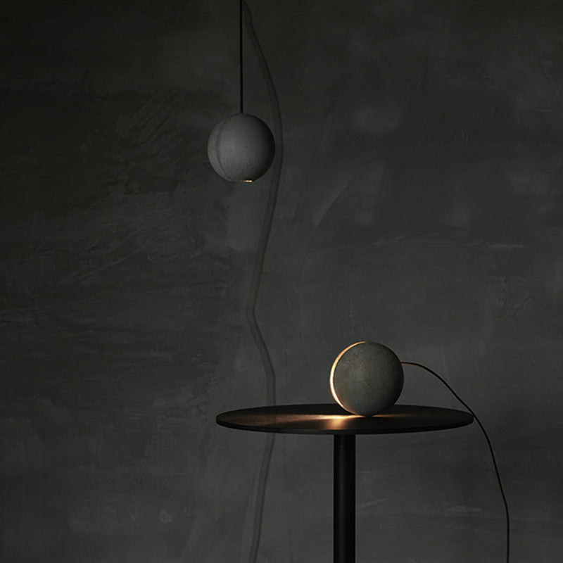 1 éclairage léger suspension du globe contemporain de ciment plafond LED en gris