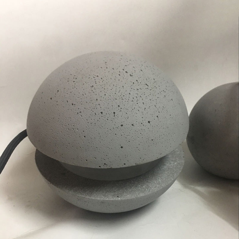 1 éclairage léger suspension du globe contemporain de ciment plafond LED en gris