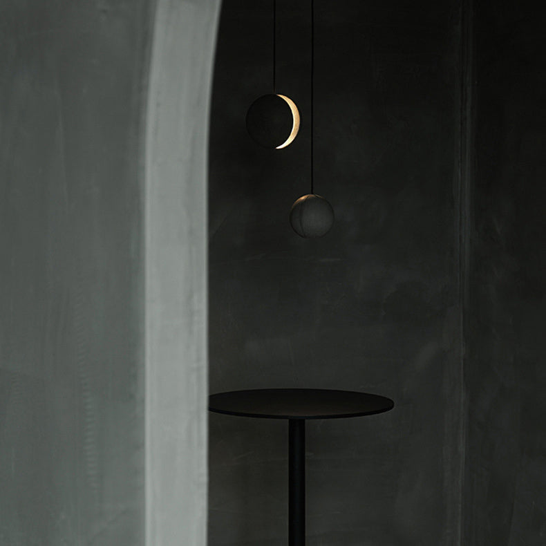 1 éclairage léger suspension du globe contemporain de ciment plafond LED en gris