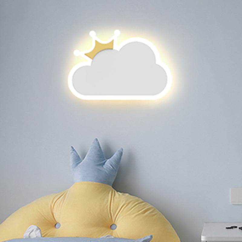 Speciale a parete a LED semplice macaron forma nuvola di supporto a parete in metallo lampada