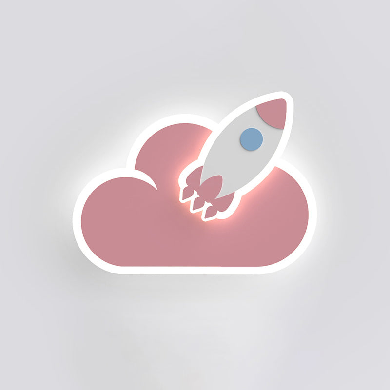 Speciale a parete a LED semplice macaron forma nuvola di supporto a parete in metallo lampada