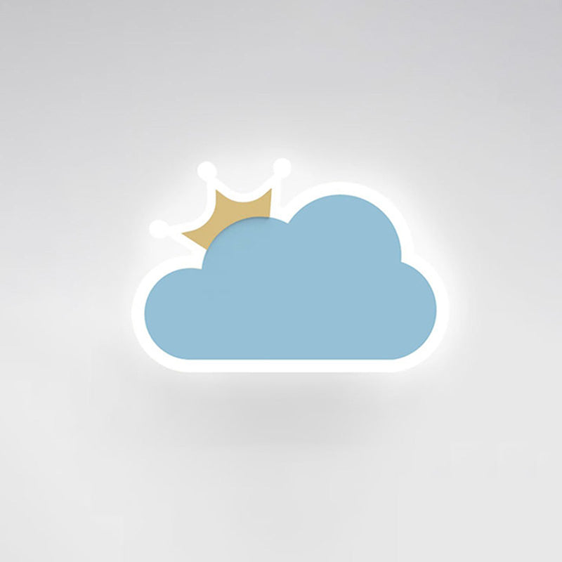 Speciale a parete a LED semplice macaron forma nuvola di supporto a parete in metallo lampada