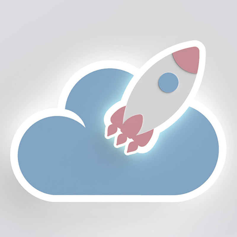 Speciale a parete a LED semplice macaron forma nuvola di supporto a parete in metallo lampada