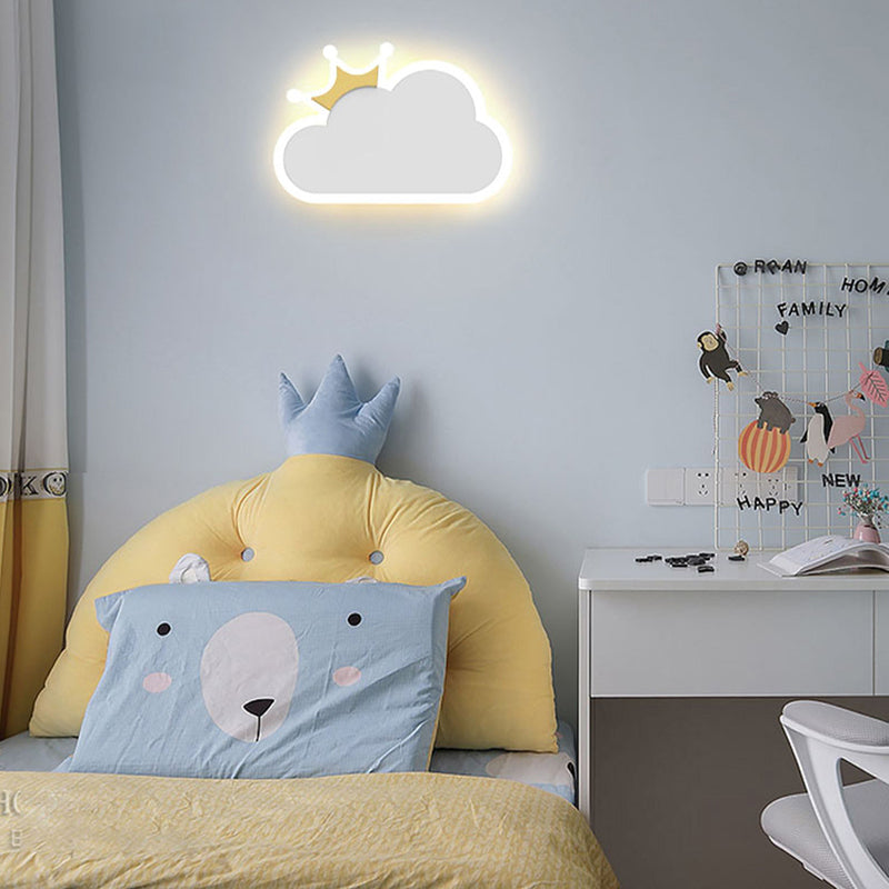 Speciale a parete a LED semplice macaron forma nuvola di supporto a parete in metallo lampada