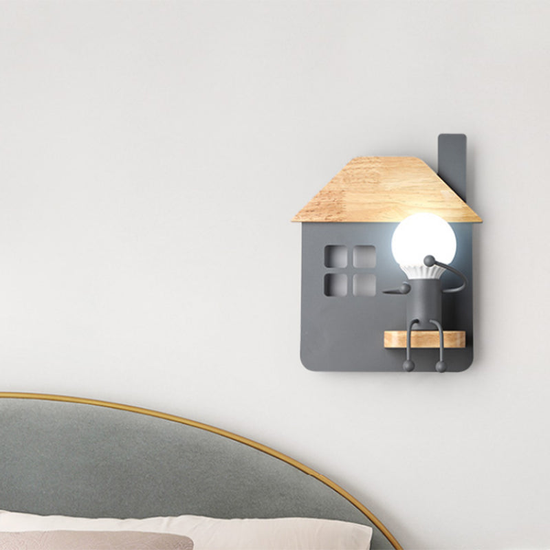 Light Aibture a monte della parete in metallo semplice stile moderno 1 luce da parete interno a parete