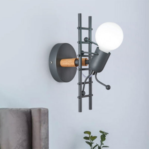 Light Aibture a monte della parete in metallo semplice stile moderno 1 luce da parete interno a parete