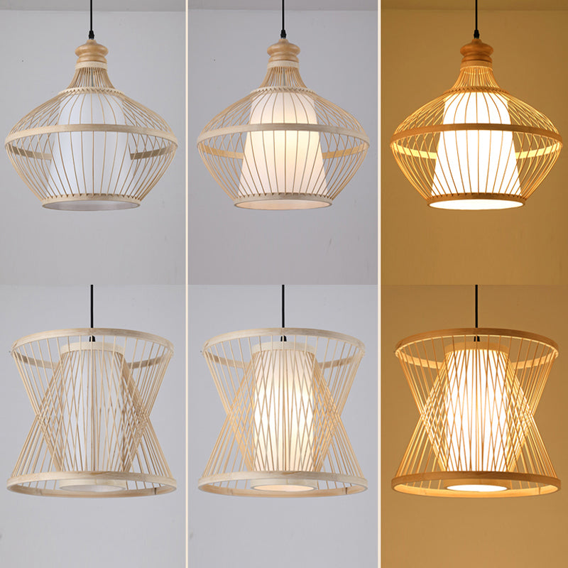 Chinesische Anhänger Beleuchtungskörper Rattan Hanges Licht mit hängenden Kabel für das Restaurant