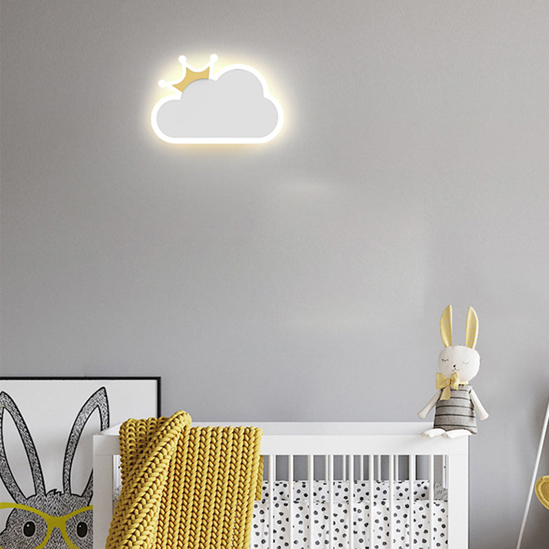 Metal Macaron Color Spliques Splone Cloud Forma LED de estilo de montaje de pared de estilo simple
