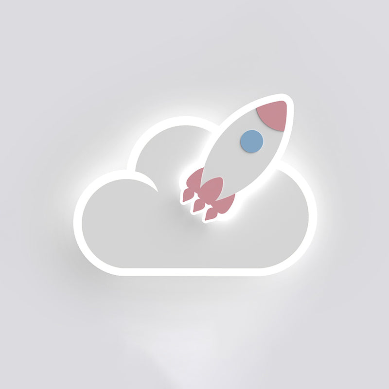 Metal Macaron Color Spliques Splone Cloud Forma LED de estilo de montaje de pared de estilo simple